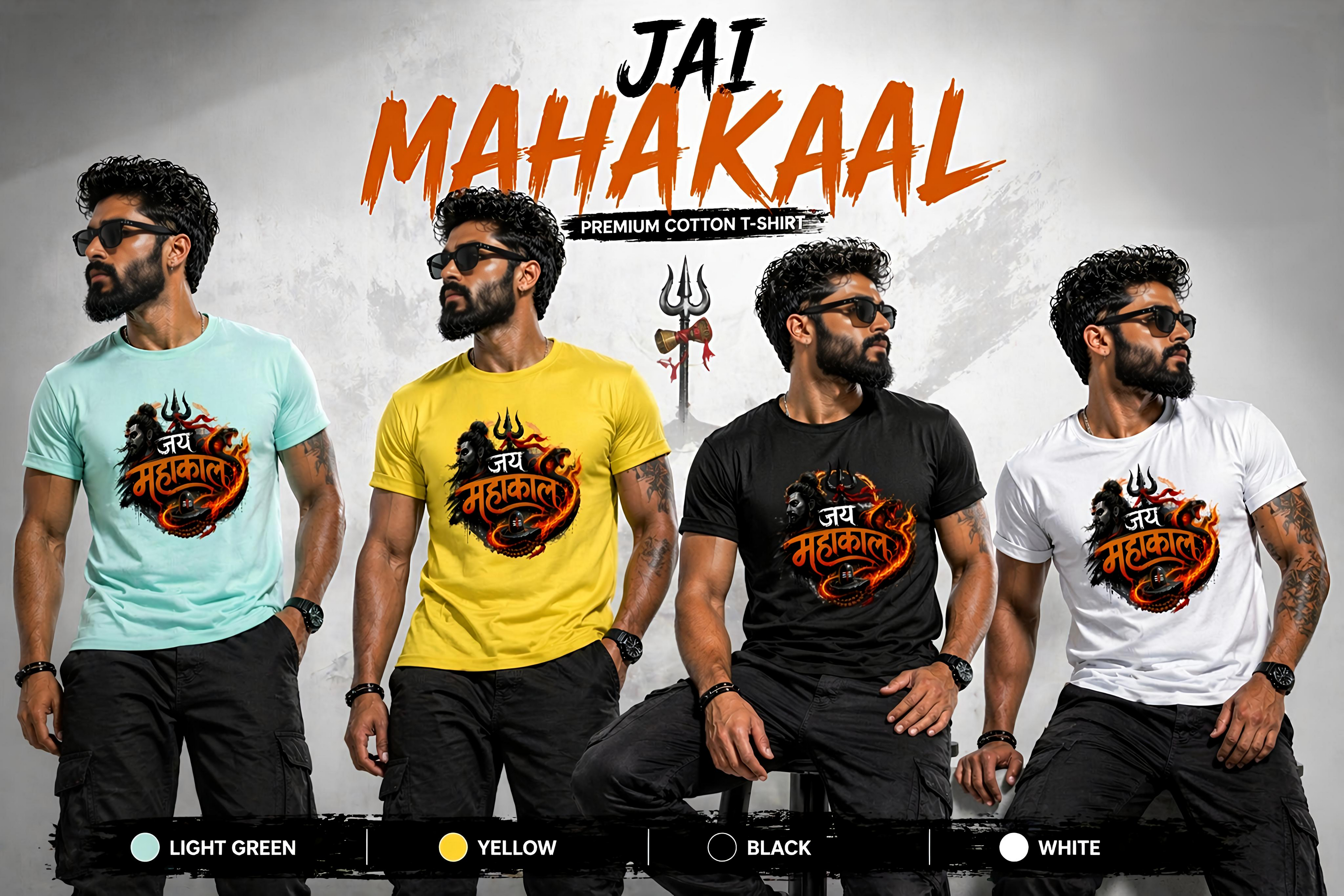 जय महाकाल | शिव रौद्र शक्ति अग्नि डिजाइन T-Shirt