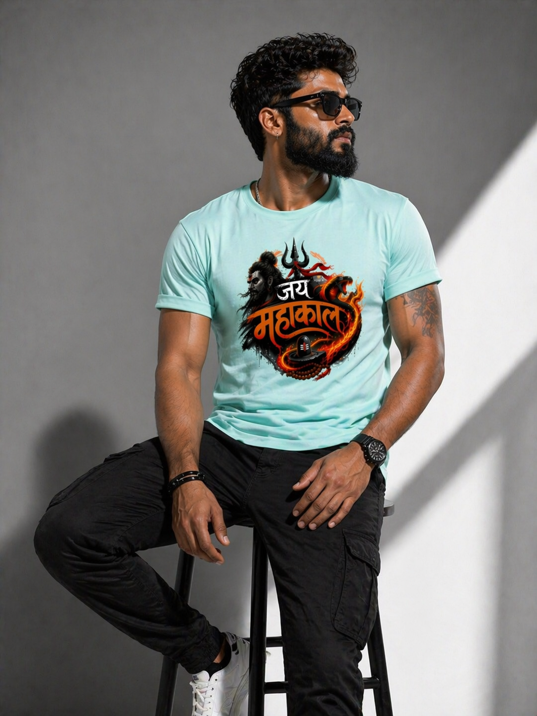 जय महाकाल | शिव रौद्र शक्ति अग्नि डिजाइन T-Shirt