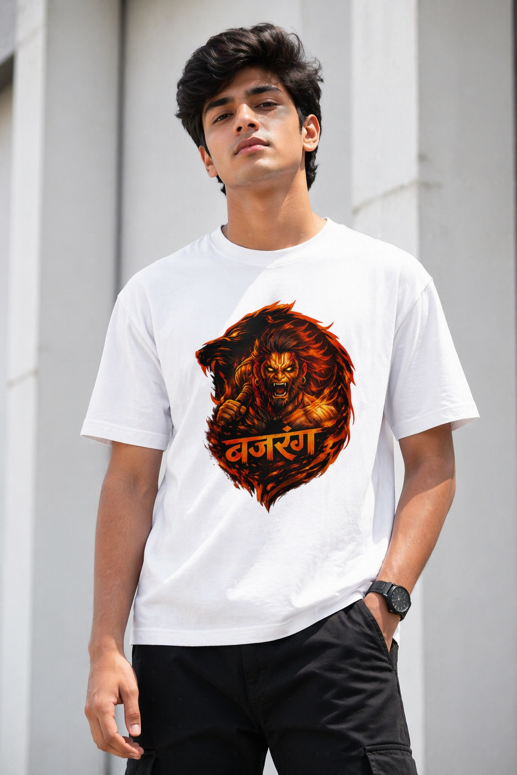 बजरंग रौद्र रूप Standard Crew T-Shirt