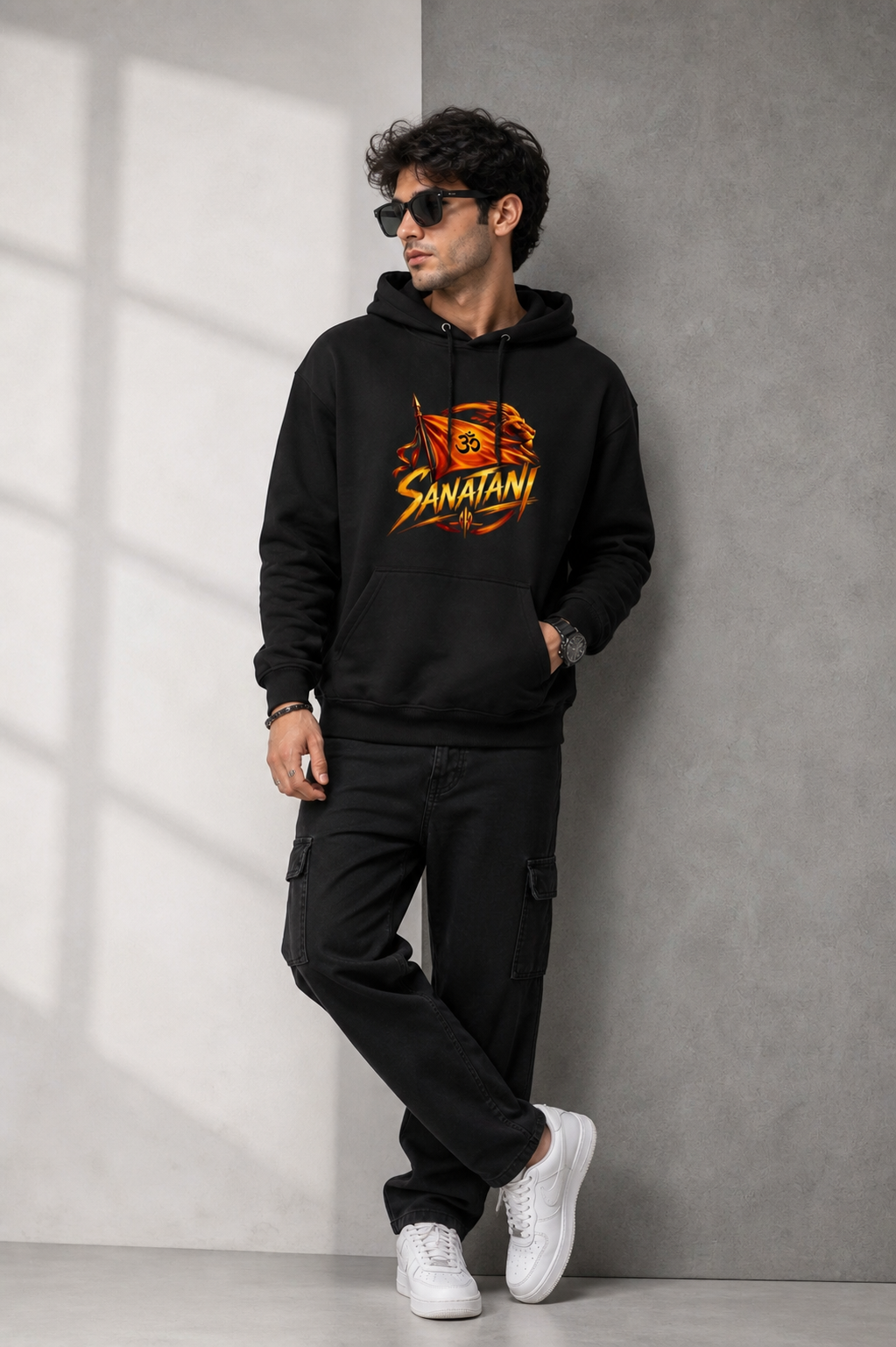 SANATANI – शेर ” Premium Hoodie