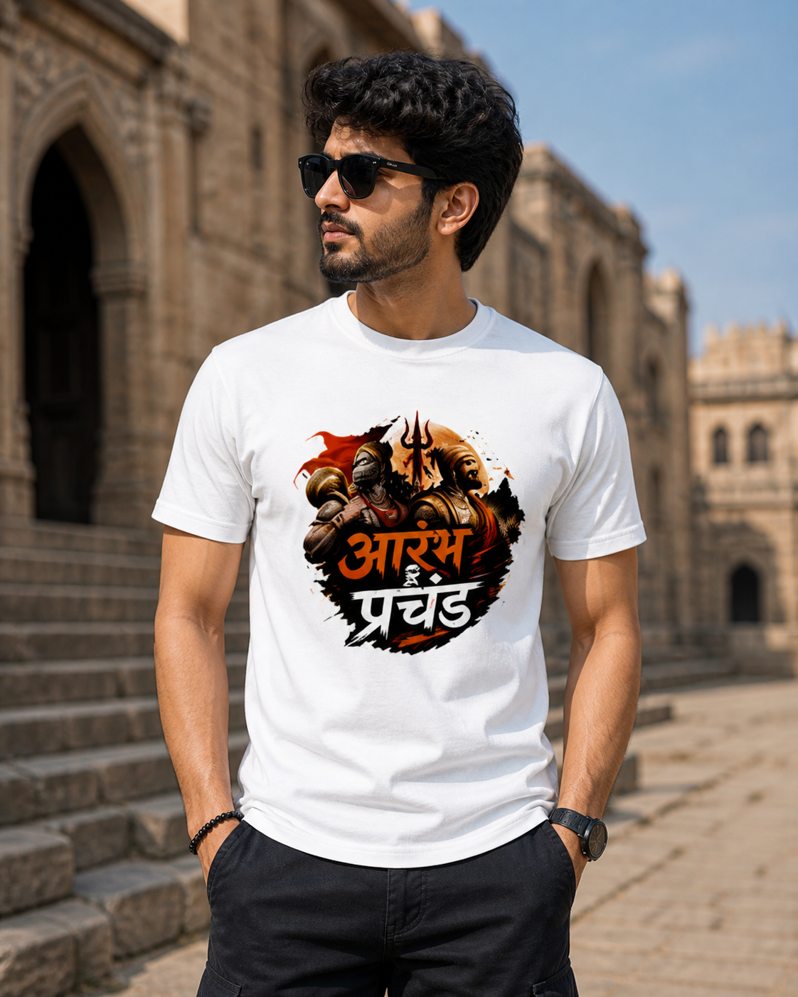 आरंभ है प्रचंड – वीरता और सनातन शक्ति Primium T-Shirt