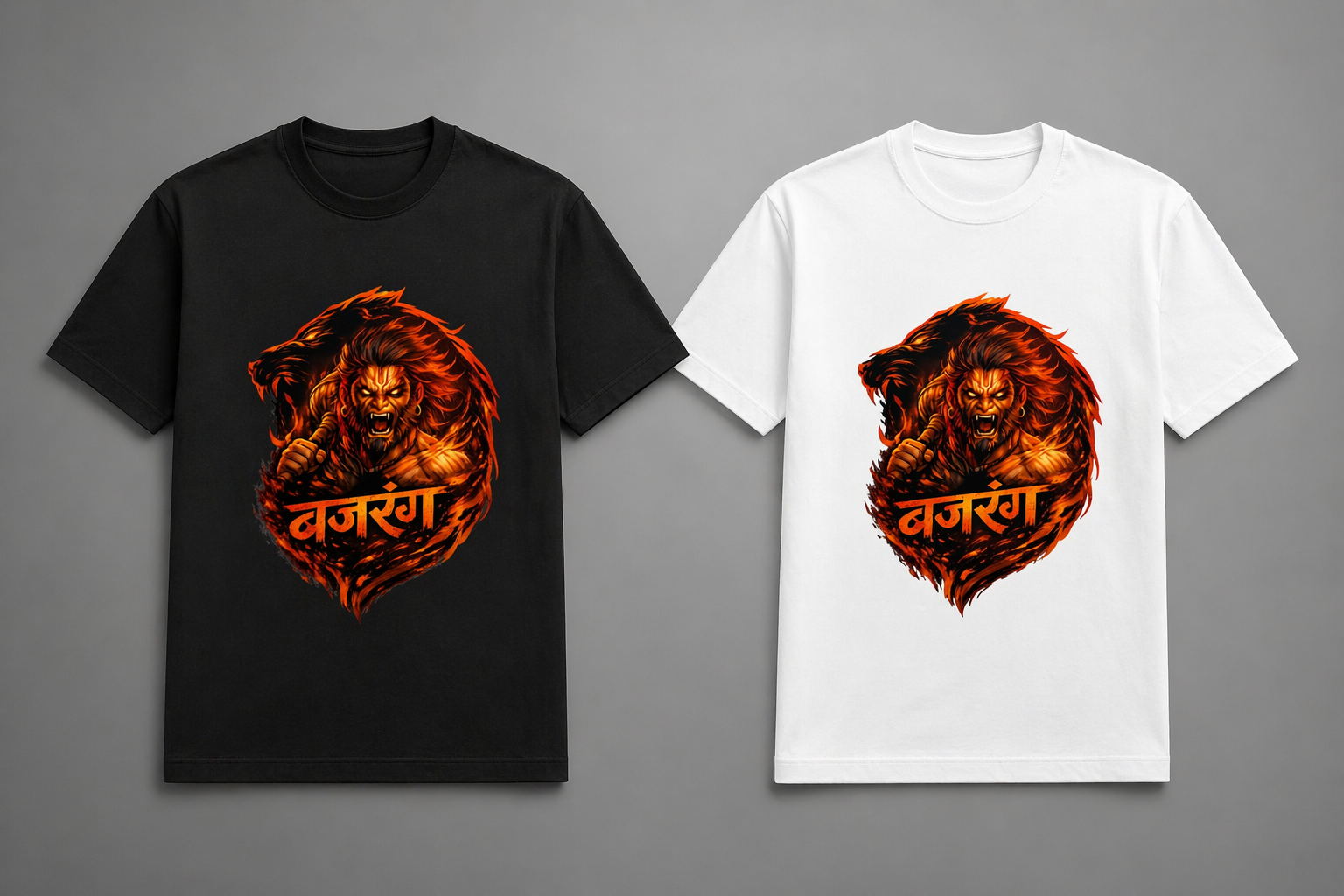 बजरंग रौद्र रूप Standard Crew T-Shirt