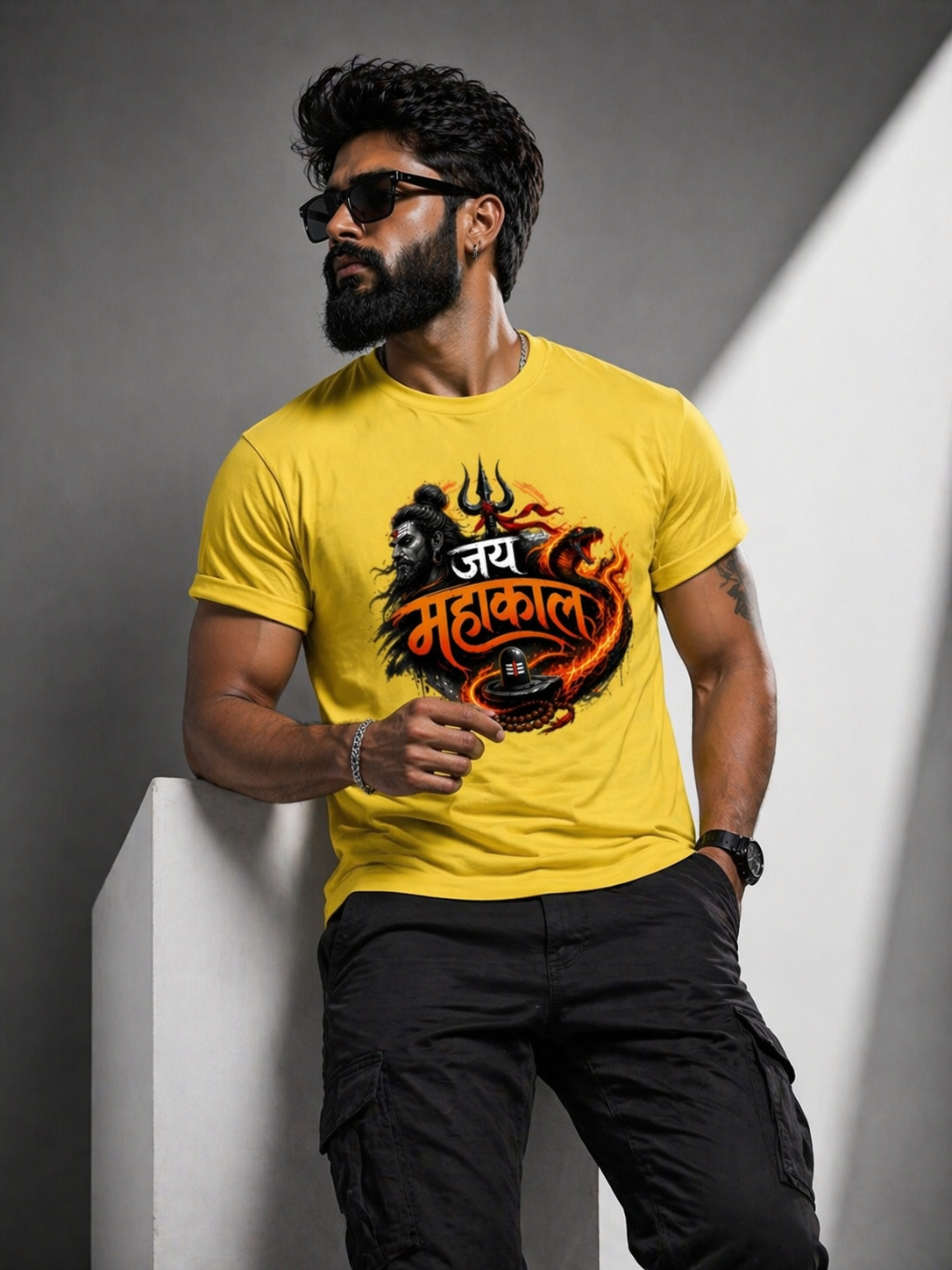जय महाकाल | शिव रौद्र शक्ति अग्नि डिजाइन T-Shirt