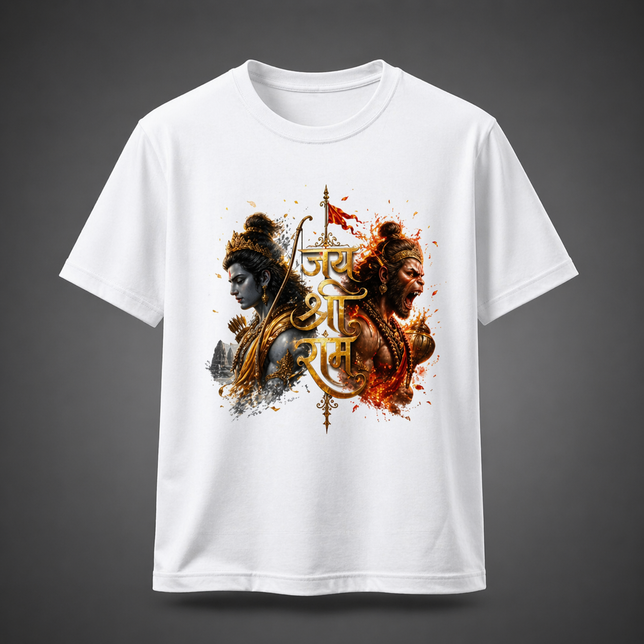 आस्था का अग्निरूप जय श्री राम Standard Crew T-Shirt
