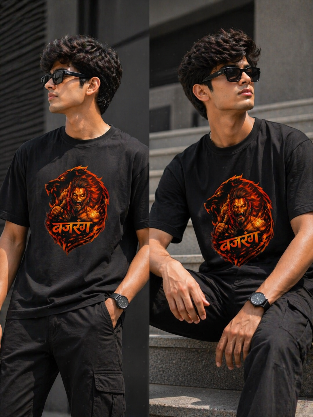 बजरंग रौद्र रूप Standard Crew T-Shirt
