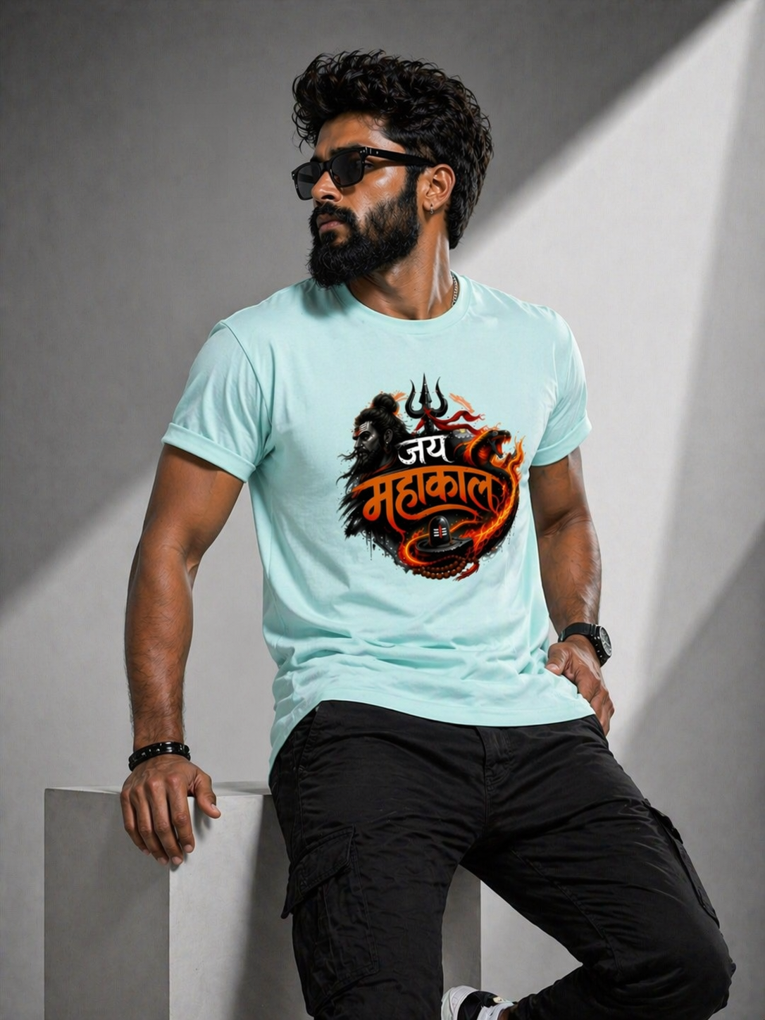 जय महाकाल | शिव रौद्र शक्ति अग्नि डिजाइन T-Shirt