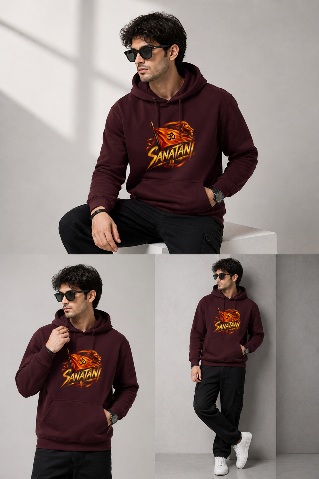 SANATANI – शेर ” Premium Hoodie
